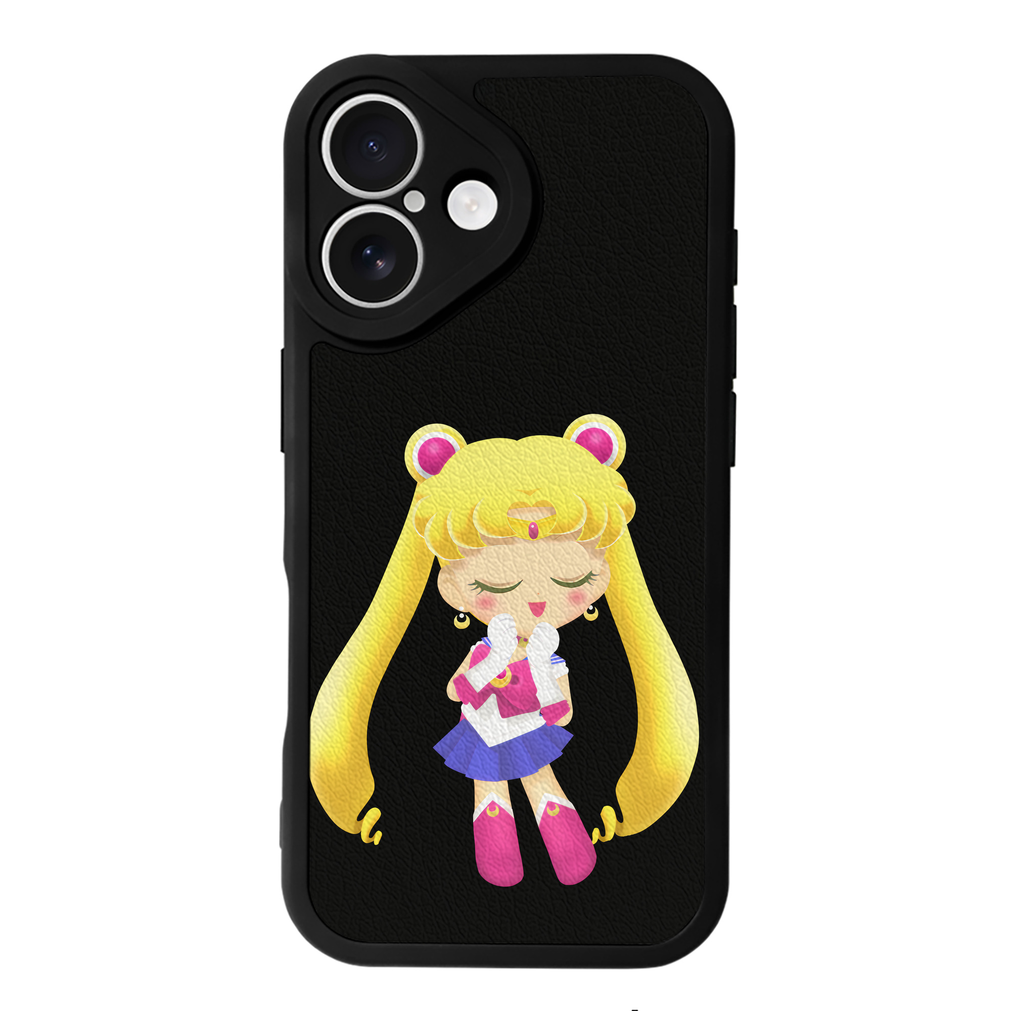 （画像用） 美少女戦士セーラームーン 月野 うさぎ つきの うさぎ Sailor Moon Tsukino Usagi 【iPhone 16シリーズ対応】シリコンスマホケース（レザー調） 材質：シリコン